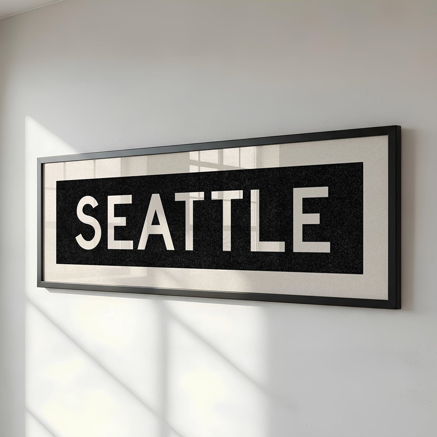 Framed Seattle Washington Bus Scroll