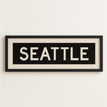 Framed Seattle Washington Bus Scroll - Tejas Country Club