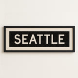 Framed Seattle Washington Bus Scroll - Tejas Country Club