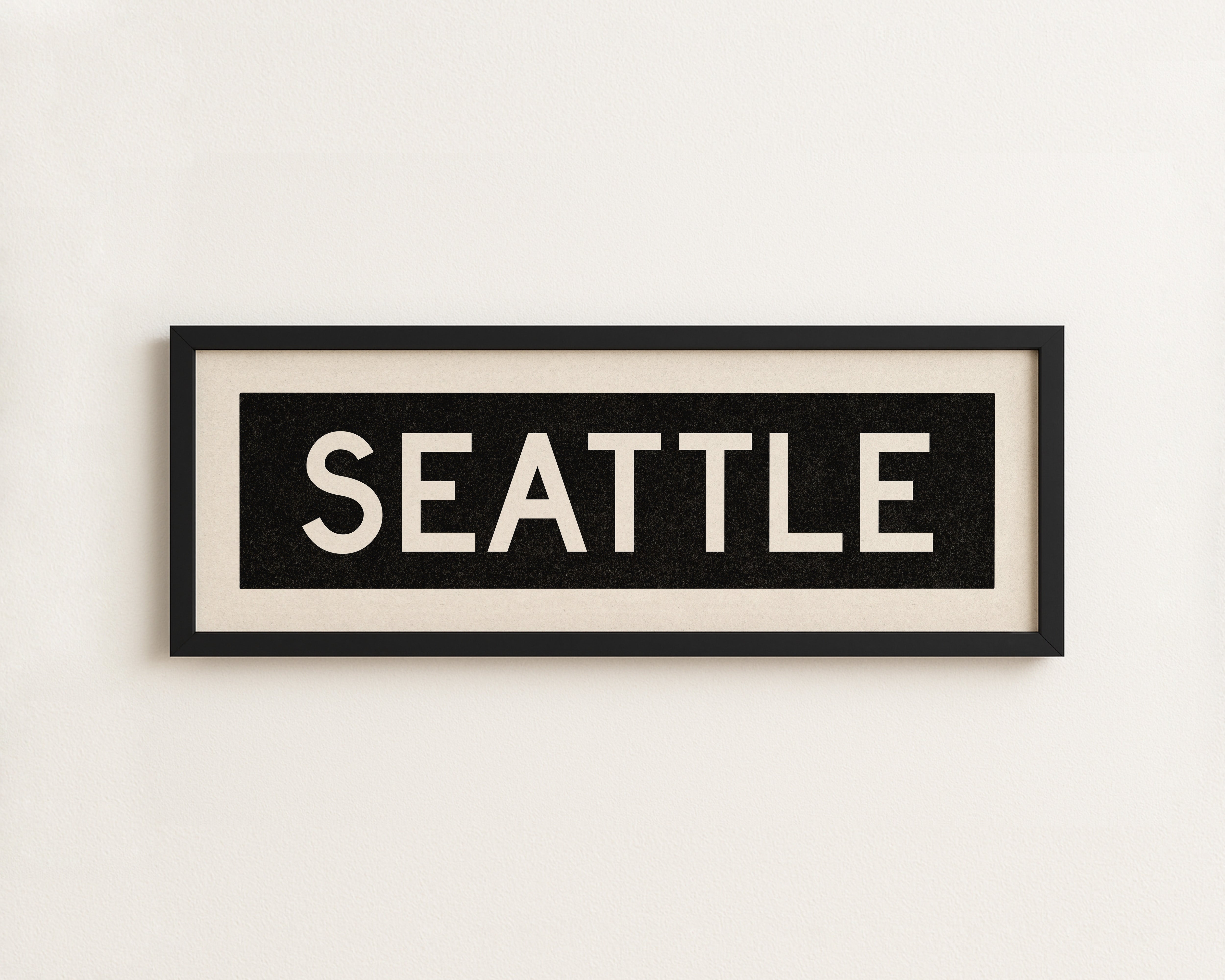 Framed Seattle Washington Bus Scroll - Tejas Country Club