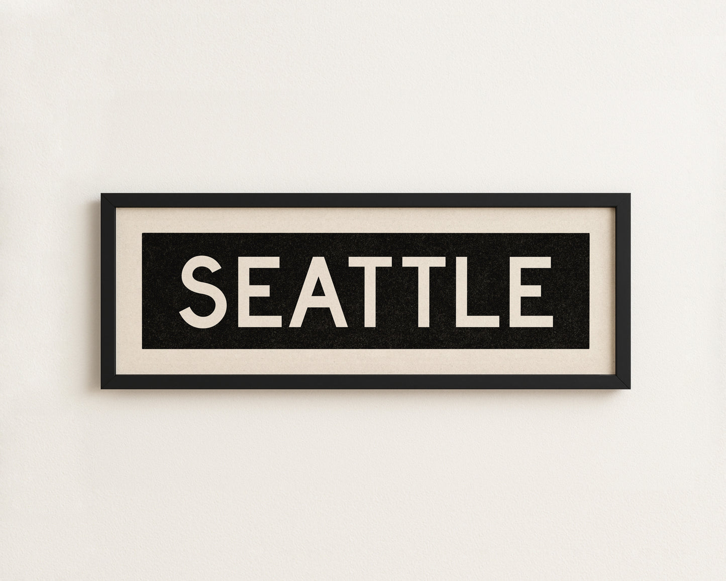 Framed Seattle Washington Bus Scroll