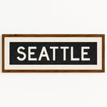 Framed Seattle Washington Bus Scroll - Tejas Country Club