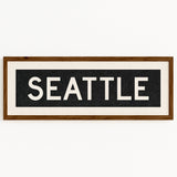 Framed Seattle Washington Bus Scroll - Tejas Country Club