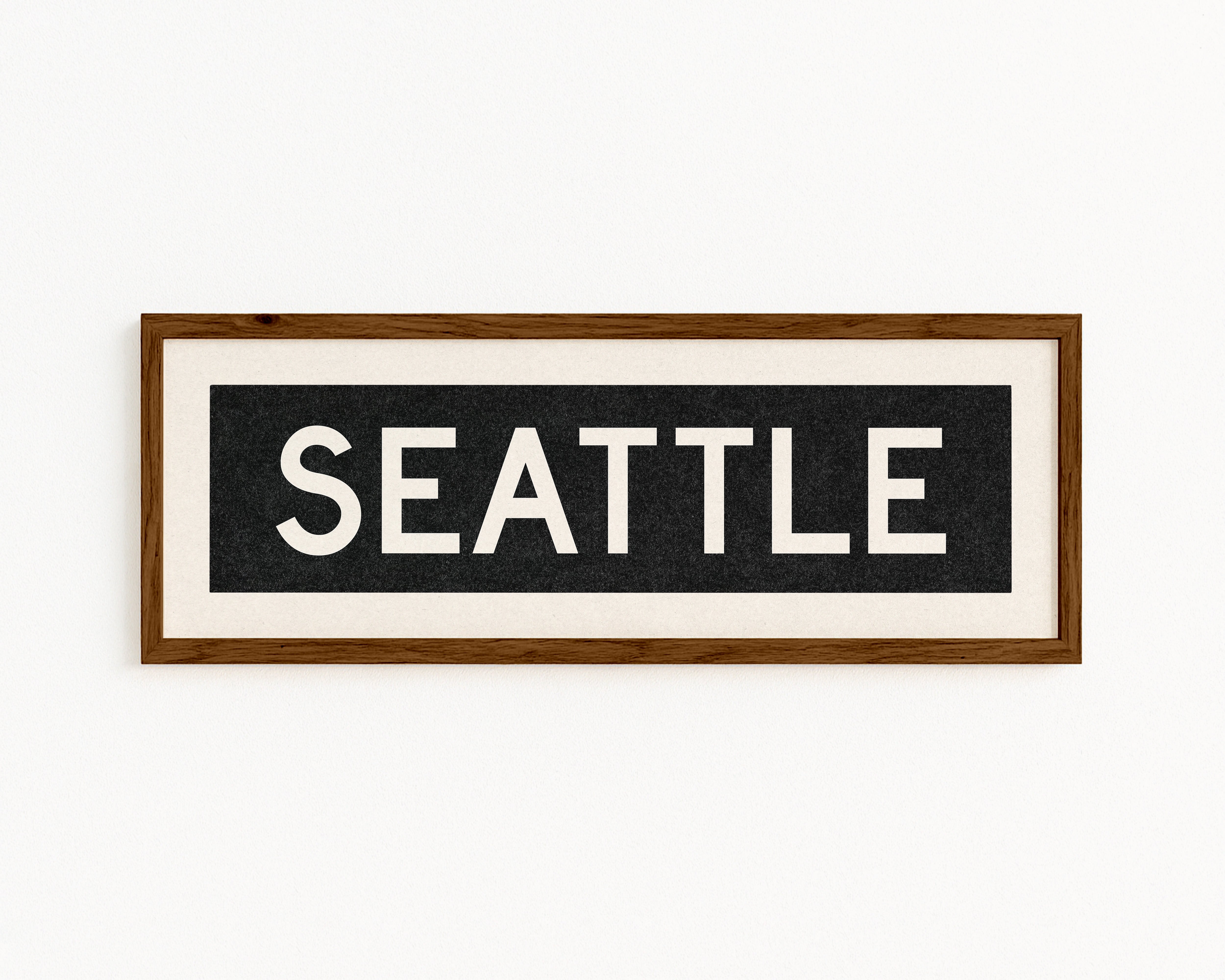 Framed Seattle Washington Bus Scroll - Tejas Country Club