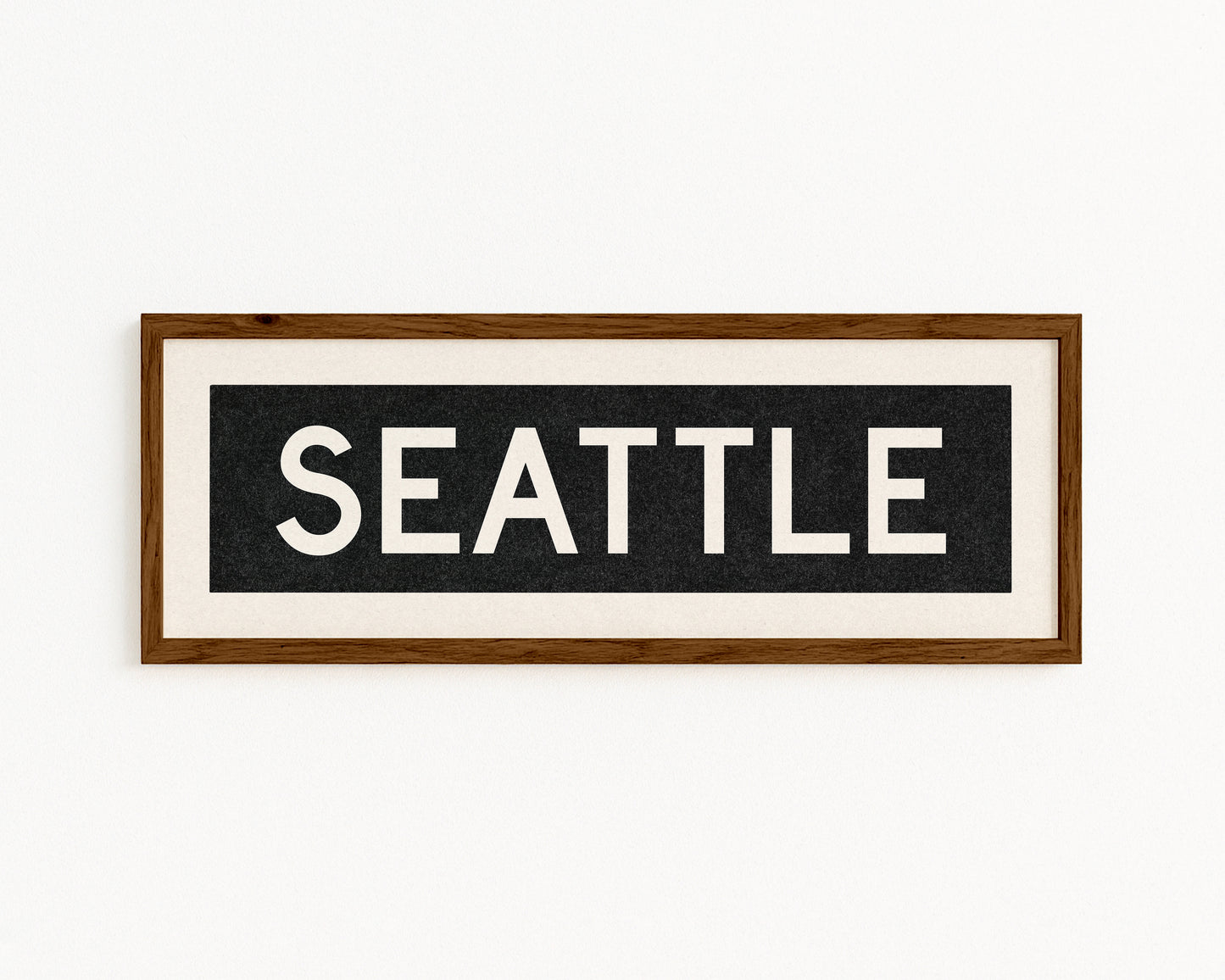 Framed Seattle Washington Bus Scroll