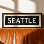Framed Seattle Washington Bus Scroll - Tejas Country Club