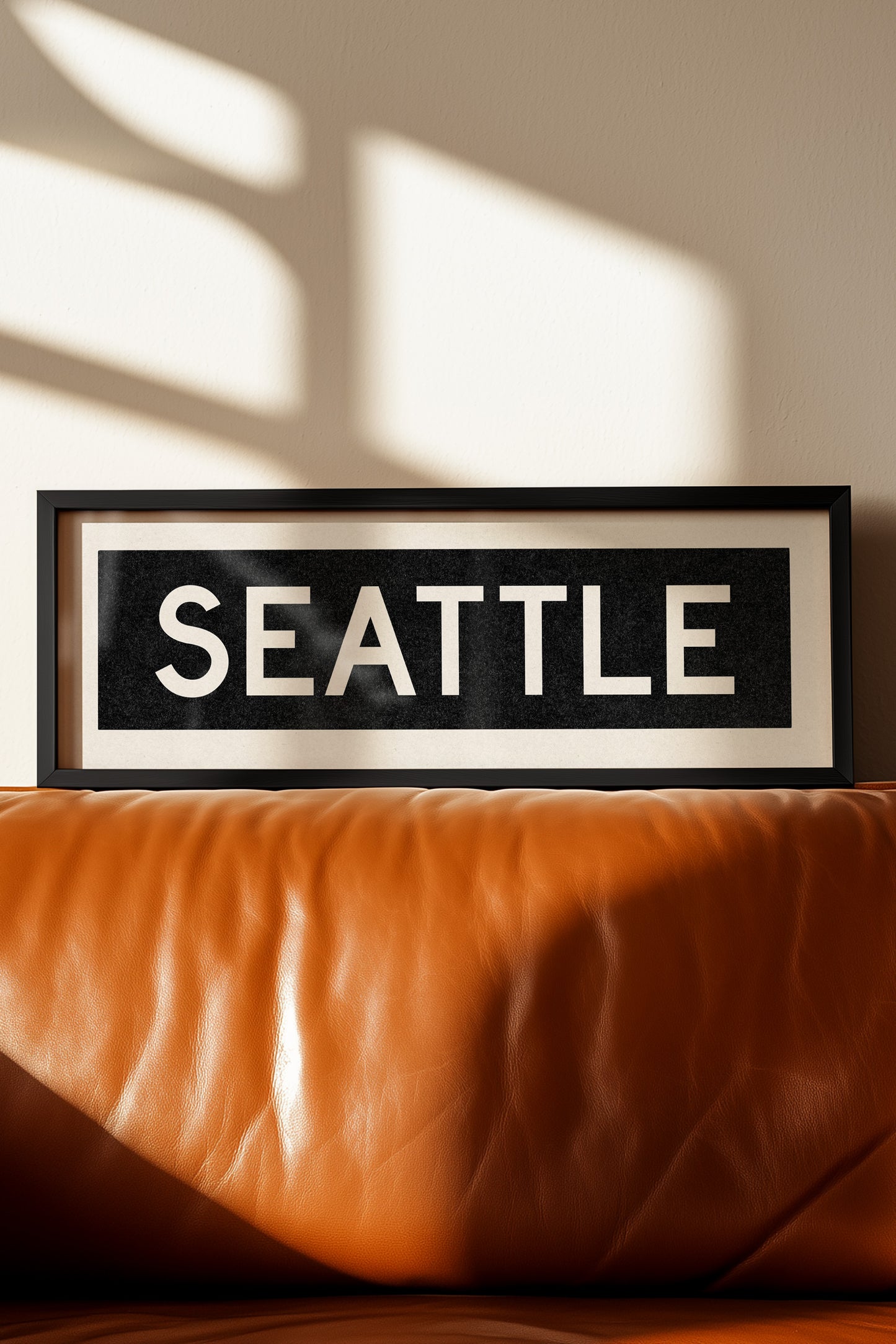 Framed Seattle Washington Bus Scroll