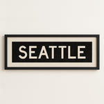 Framed Seattle Washington Bus Scroll - Tejas Country Club