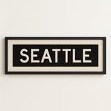 Framed Seattle Washington Bus Scroll - Tejas Country Club