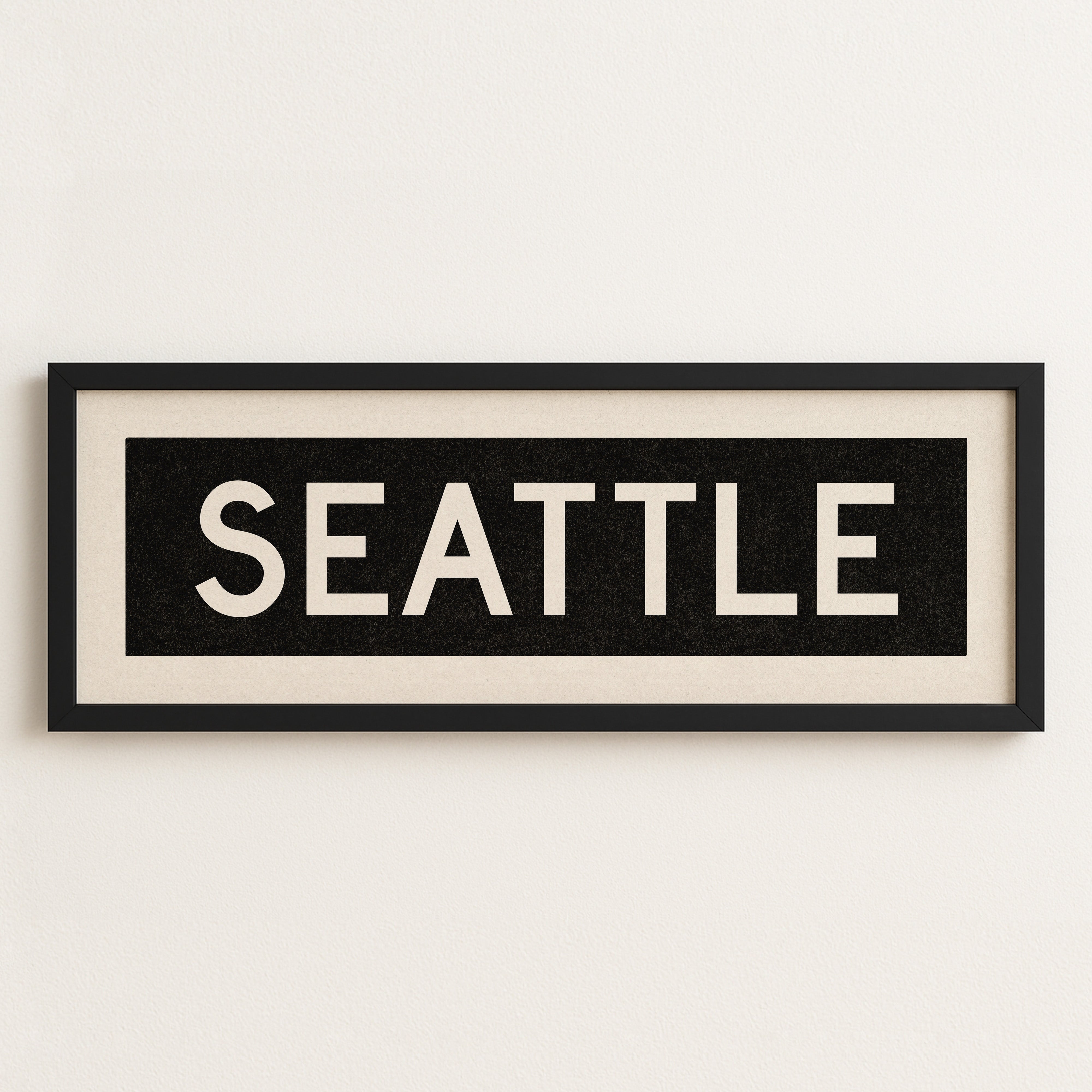 Framed Seattle Washington Bus Scroll - Tejas Country Club