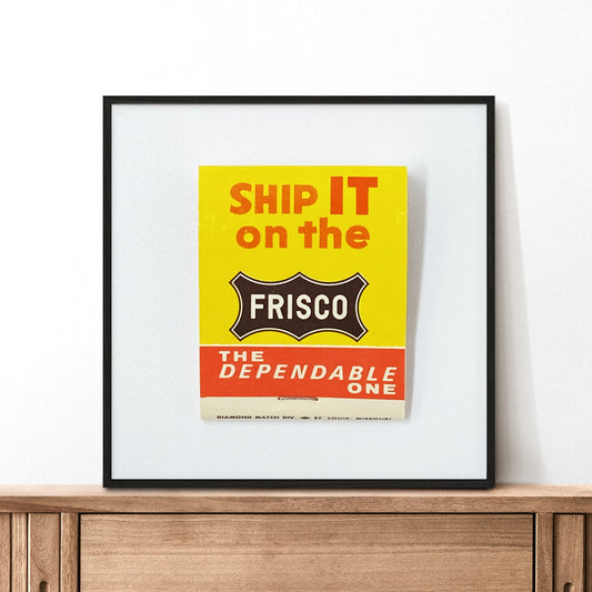 Ship It On The Frisco Matchbook Photography Print - Tejas Country Club