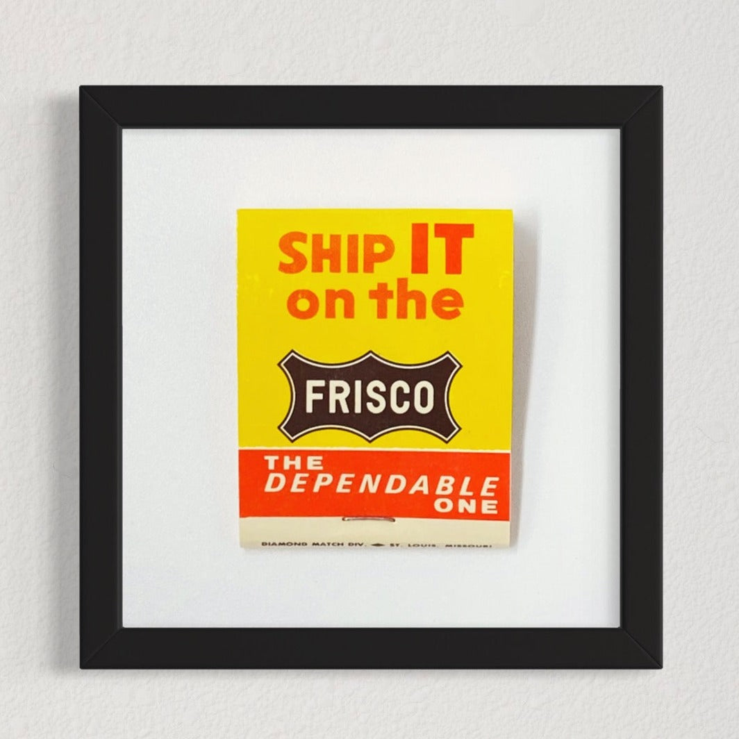 Ship It On The Frisco Matchbook Photography Print - Tejas Country Club