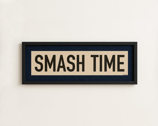 Framed Smash Time Pickleball Art Scroll Sign
