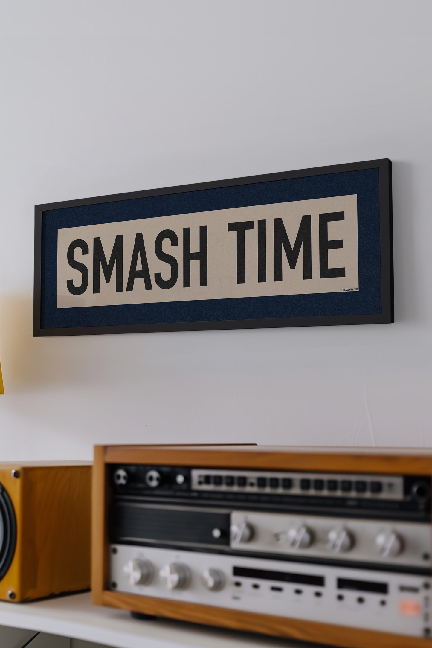 Framed Smash Time Pickleball Art Scroll Sign