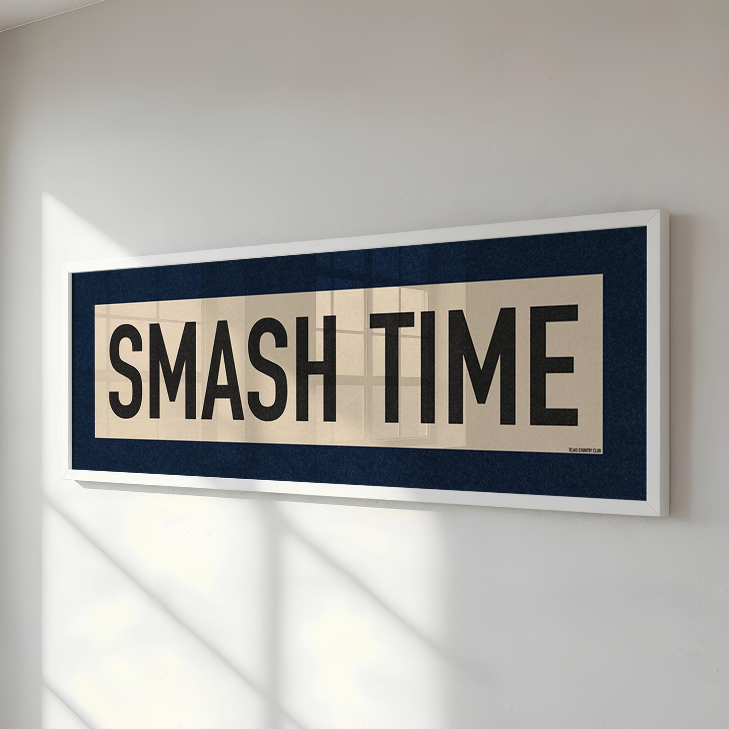 Framed Smash Time Pickleball Art Scroll Sign