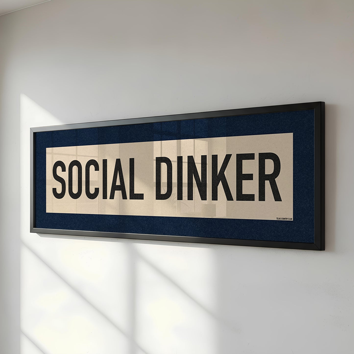 Framed Social Dinker Pickleball Art Scroll Sign