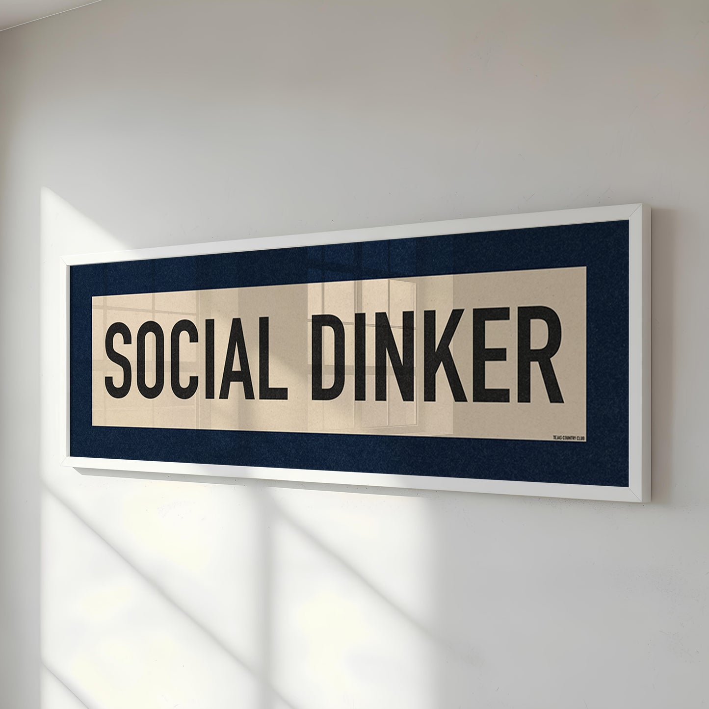 Framed Social Dinker Pickleball Art Scroll Sign