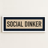 Framed Social Dinker Pickleball Art Scroll Sign