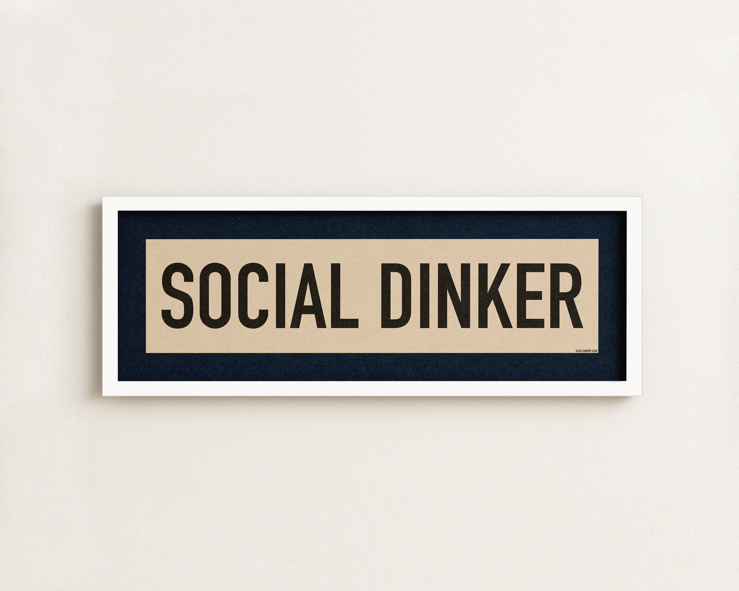 Framed Social Dinker Pickleball Art Scroll Sign