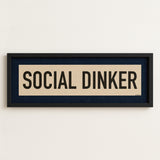 Framed Social Dinker Pickleball Art Scroll Sign