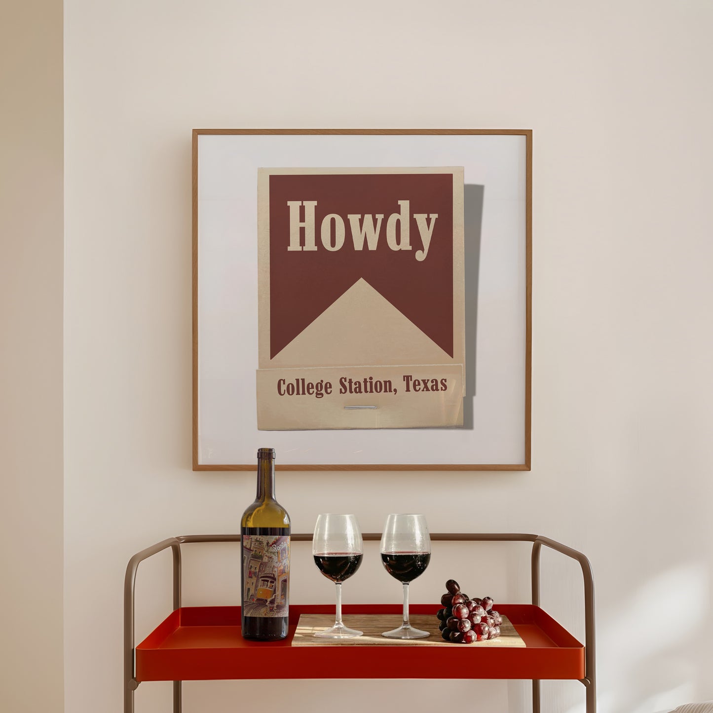 Howdy From College Station, Texas Matchbook Art Print