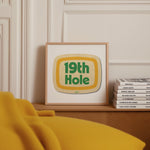 Retro 19th Hole Golf Coaster Art Print - Tejas Country Club