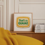 Retro That's A Gimme Golf Coaster Art Print - Tejas Country Club