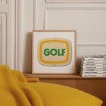 Retro Golf Coaster Art Print - Tejas Country Club