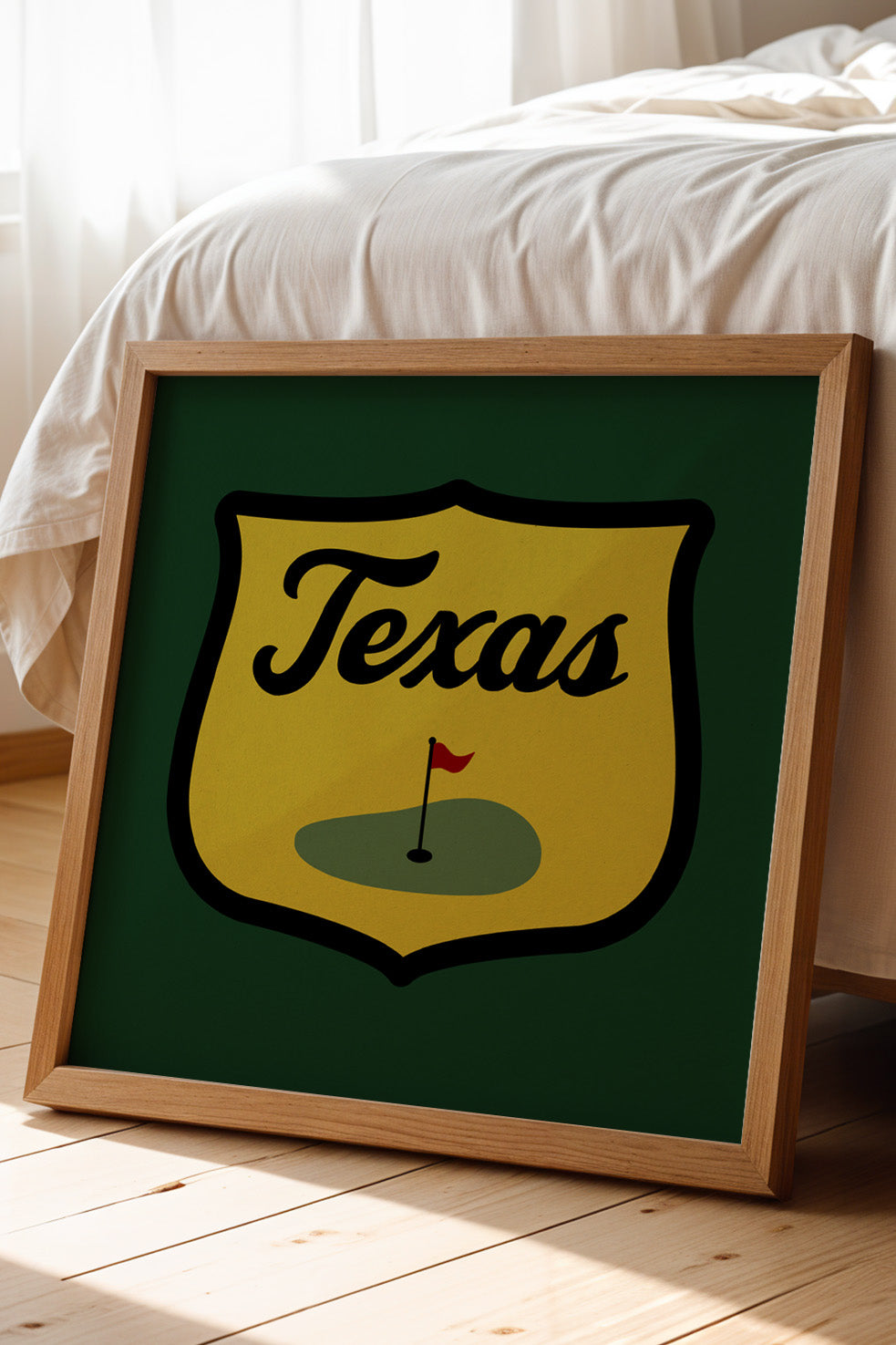 Texas Golf Shield Patch Art Print - Tejas Country Club