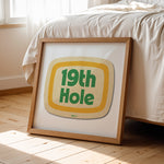 Retro 19th Hole Golf Coaster Art Print - Tejas Country Club