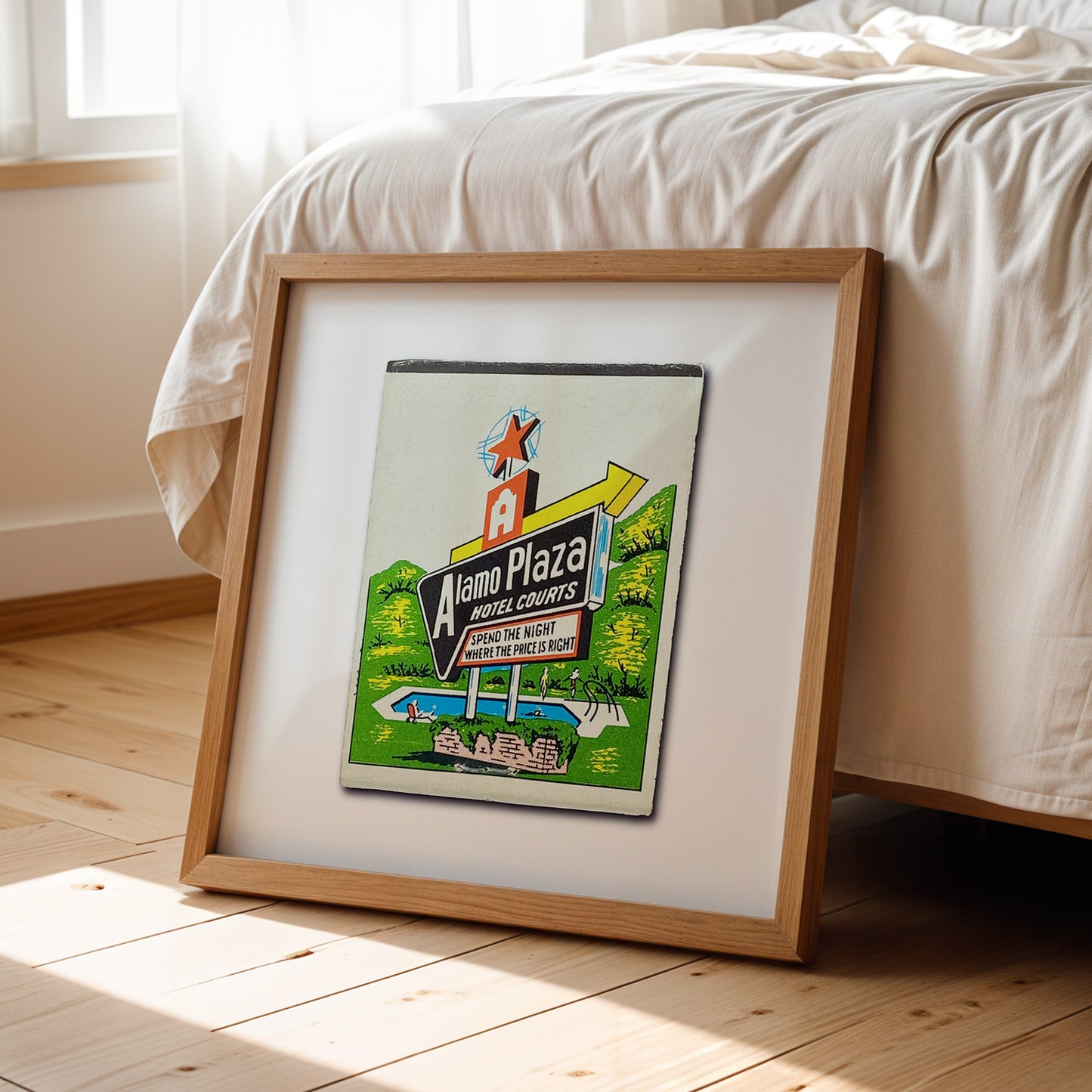 Alamo Plaza Dallas Texas Matchbook Photography Print