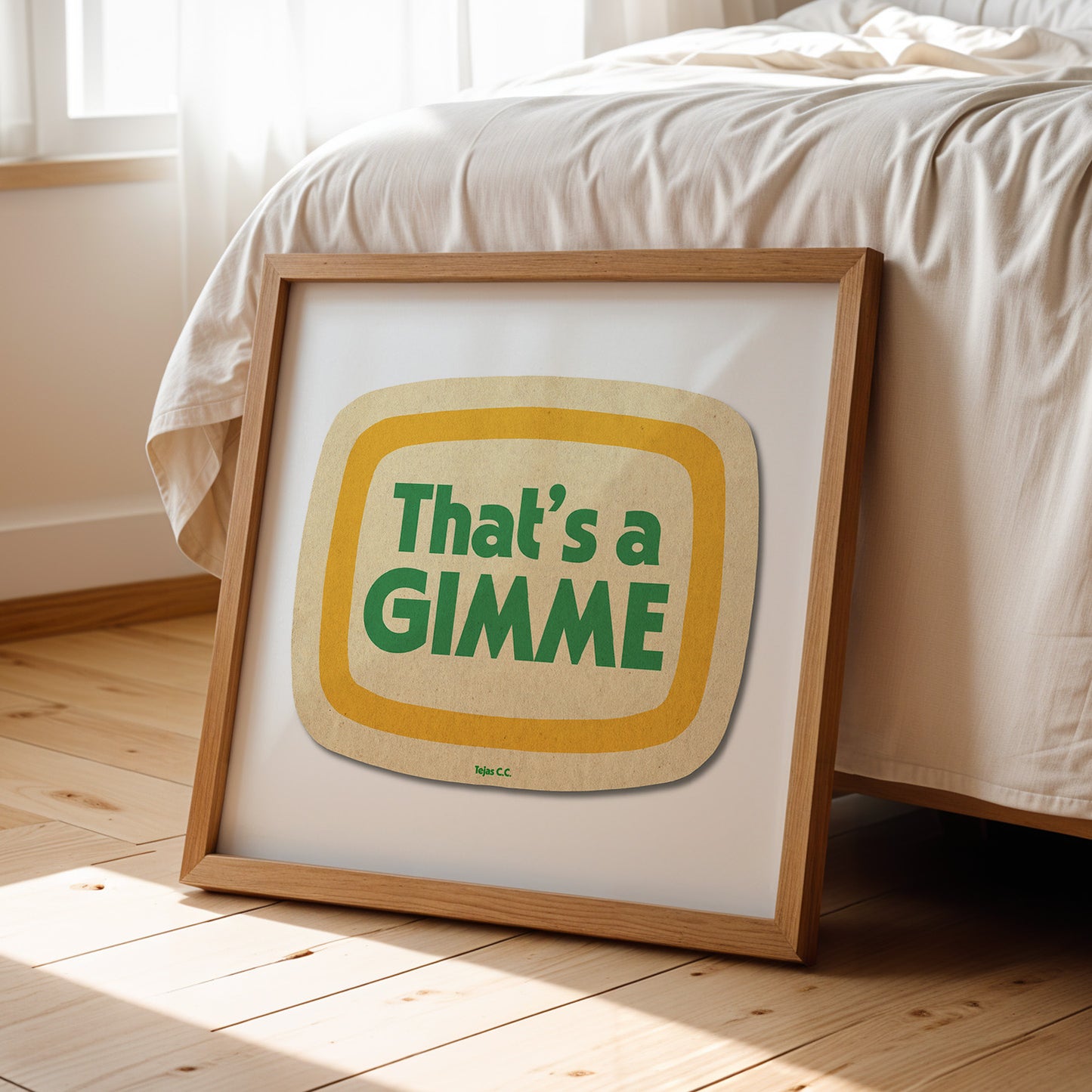 Retro That's A Gimme Golf Coaster Art Print