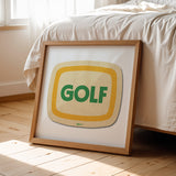 Retro Golf Coaster Art Print - Tejas Country Club
