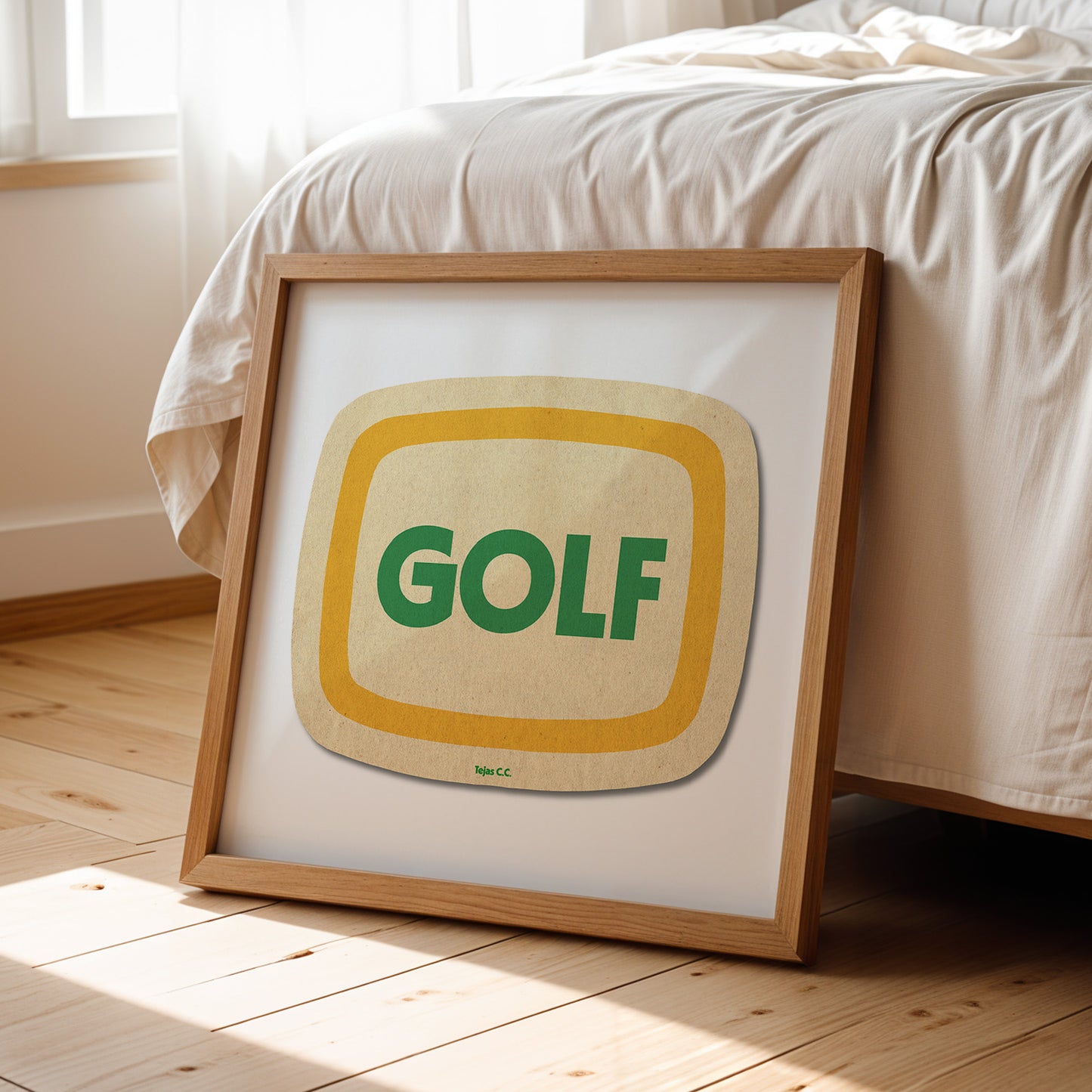 Retro Golf Coaster Art Print