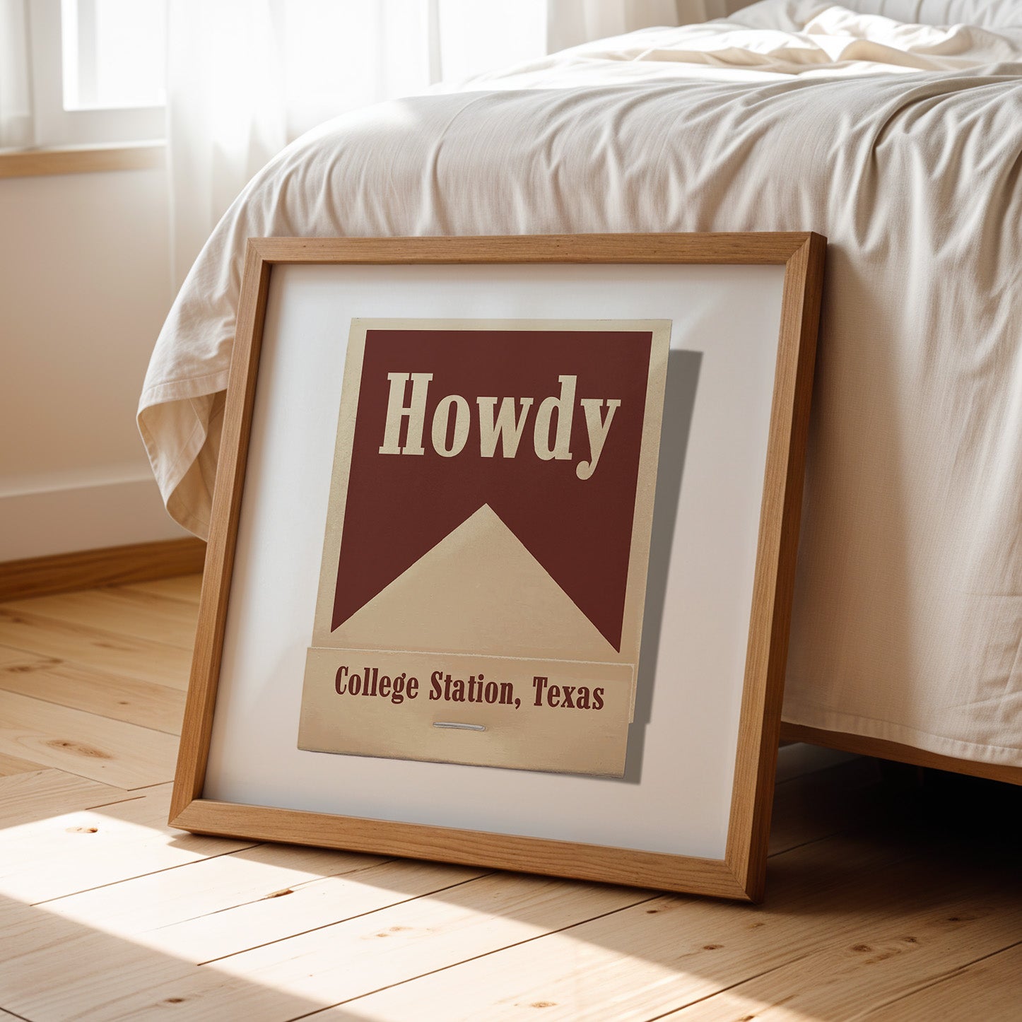 Howdy From College Station, Texas Matchbook Art Print - Tejas Country Club