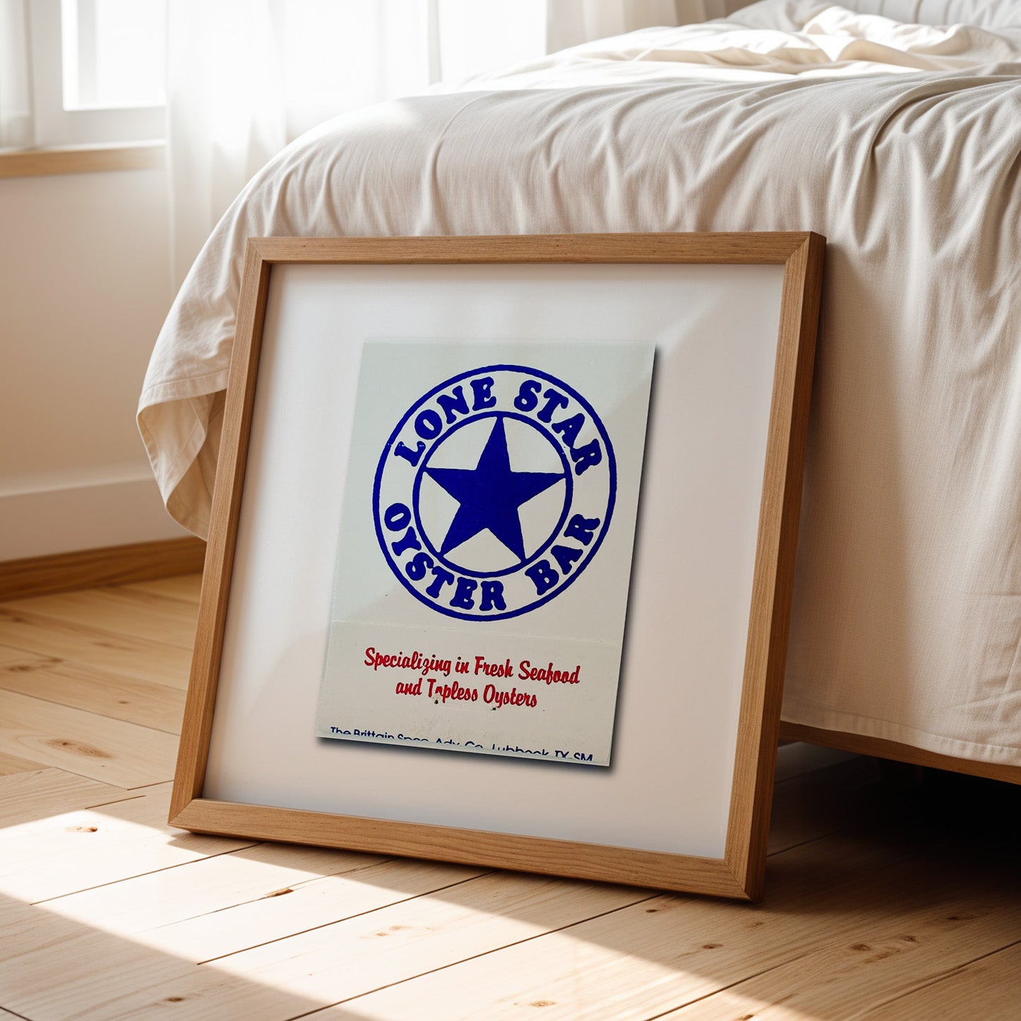 Lone Star Oyster Bar Lubbock Texas Matchbook Photography Print - Tejas Country Club