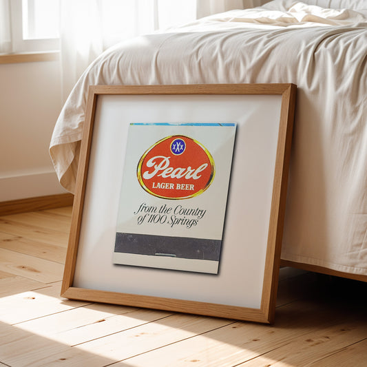Pearl Beer Oval Matchbook Photography Print