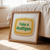 Retro Take A Mulligan Golf Coaster Art Print - Tejas Country Club