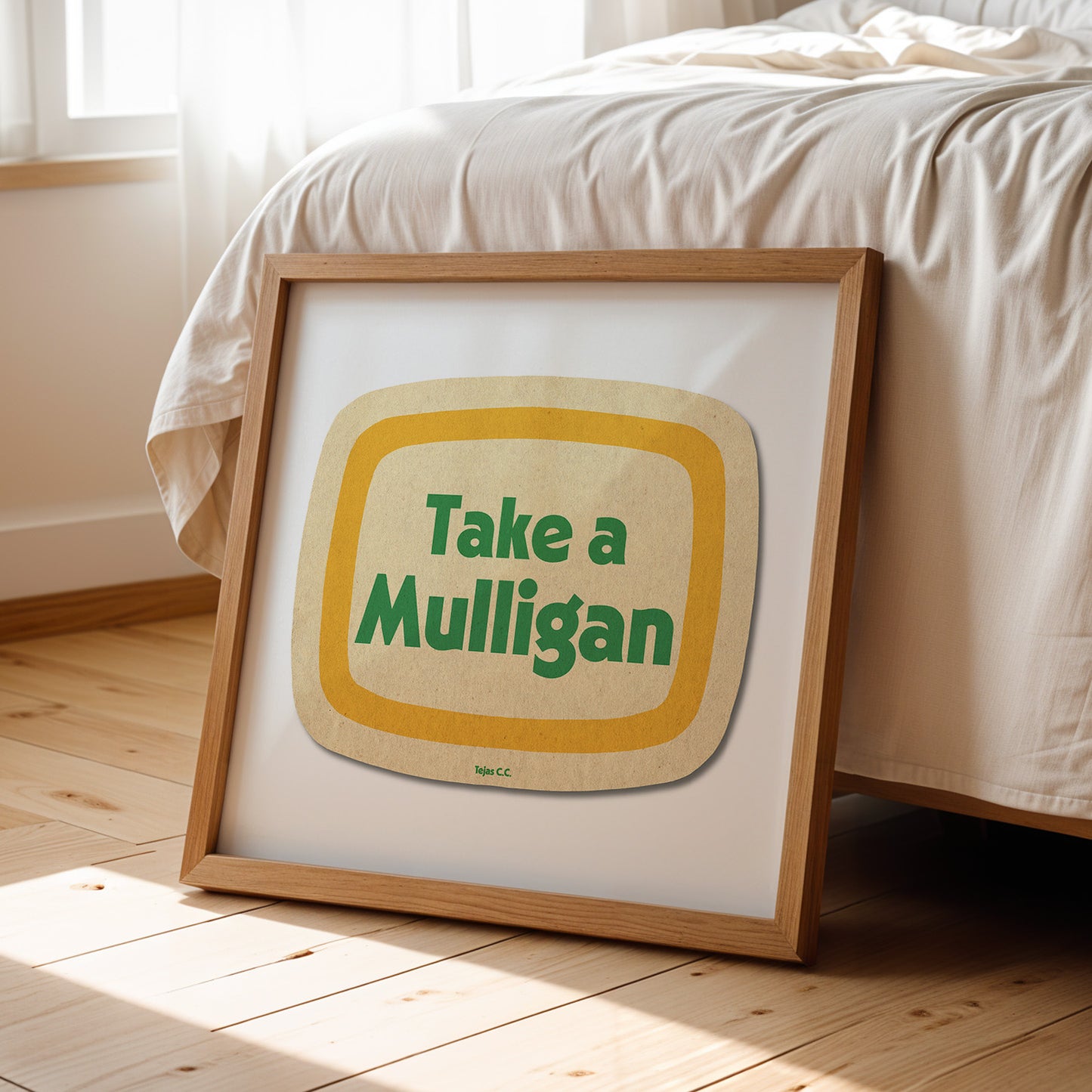 Retro Take A Mulligan Golf Coaster Art Print