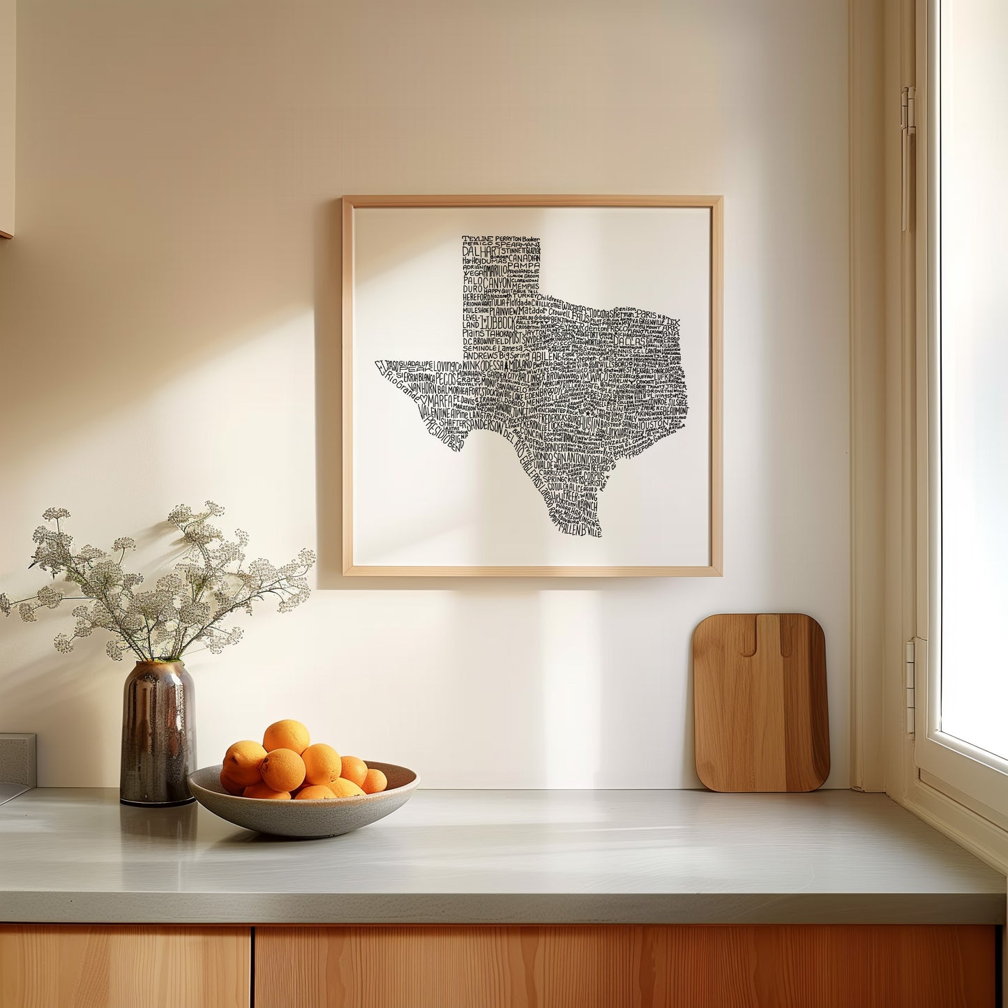 Texas Towns Home Decor Art Print