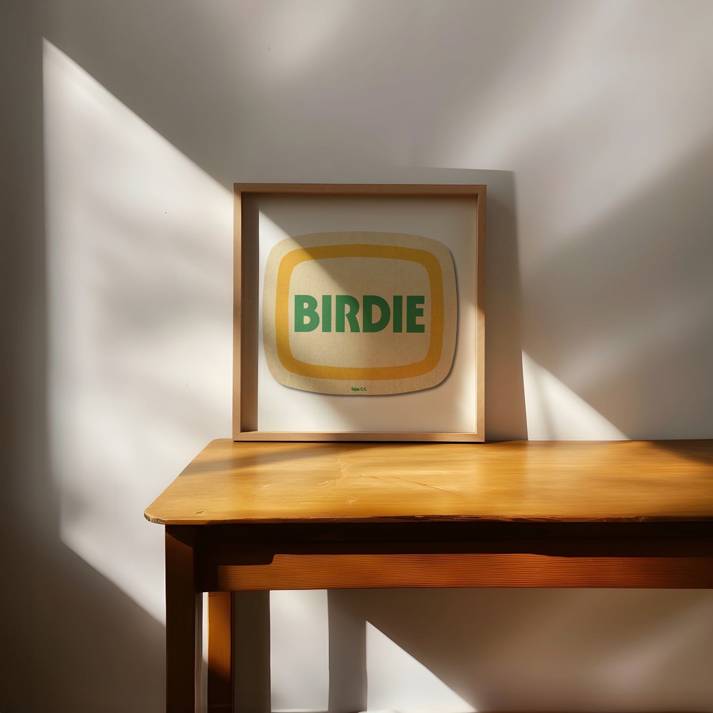 Retro Birdie Golf Coaster Art Print