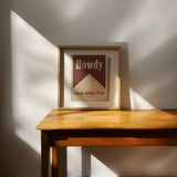 Howdy From College Station, Texas Matchbook Art Print - Tejas Country Club