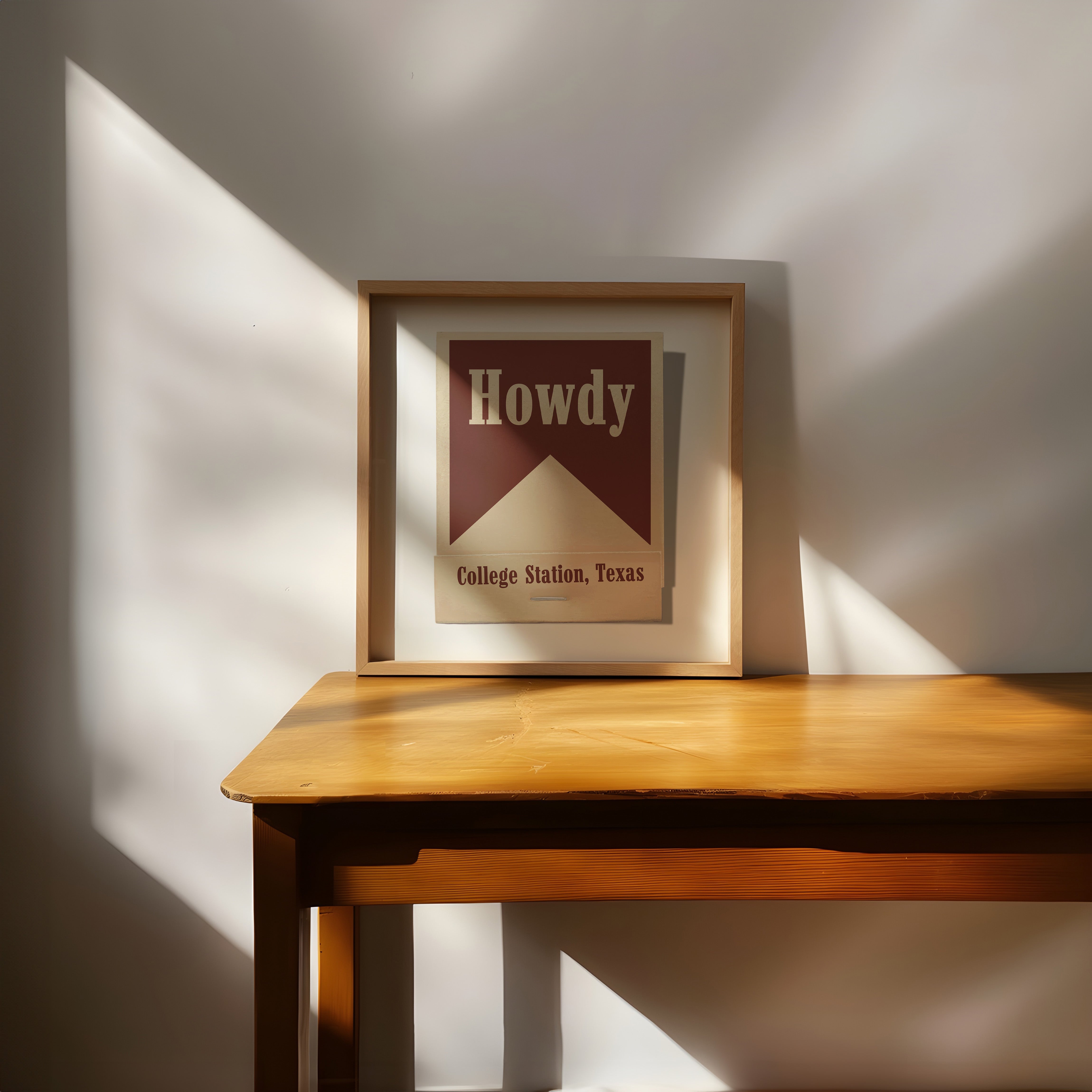 Howdy From College Station, Texas Matchbook Art Print - Tejas Country Club