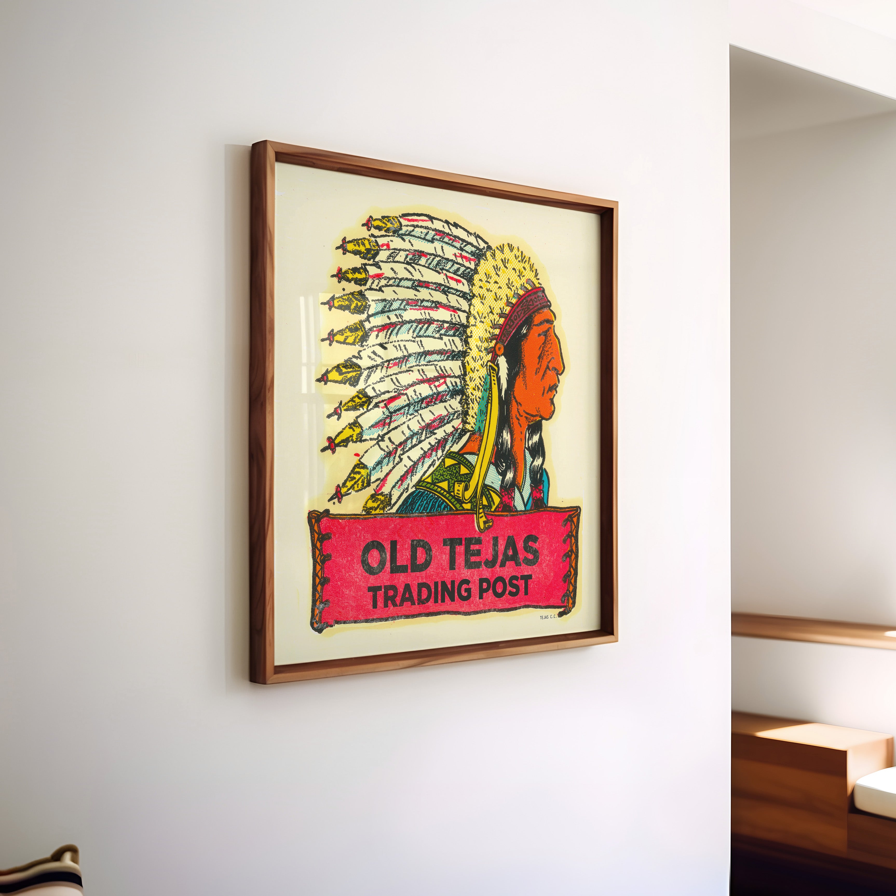 Tejas Trading Post Vintage Decal Art Print - Tejas Country Club