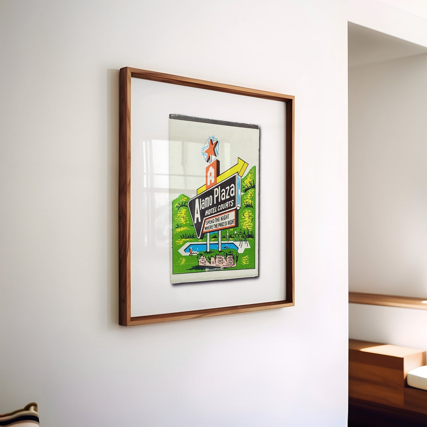 Alamo Plaza Dallas Texas Matchbook Photography Print