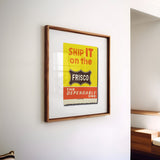 Ship It On The Frisco Matchbook Photography Print - Tejas Country Club