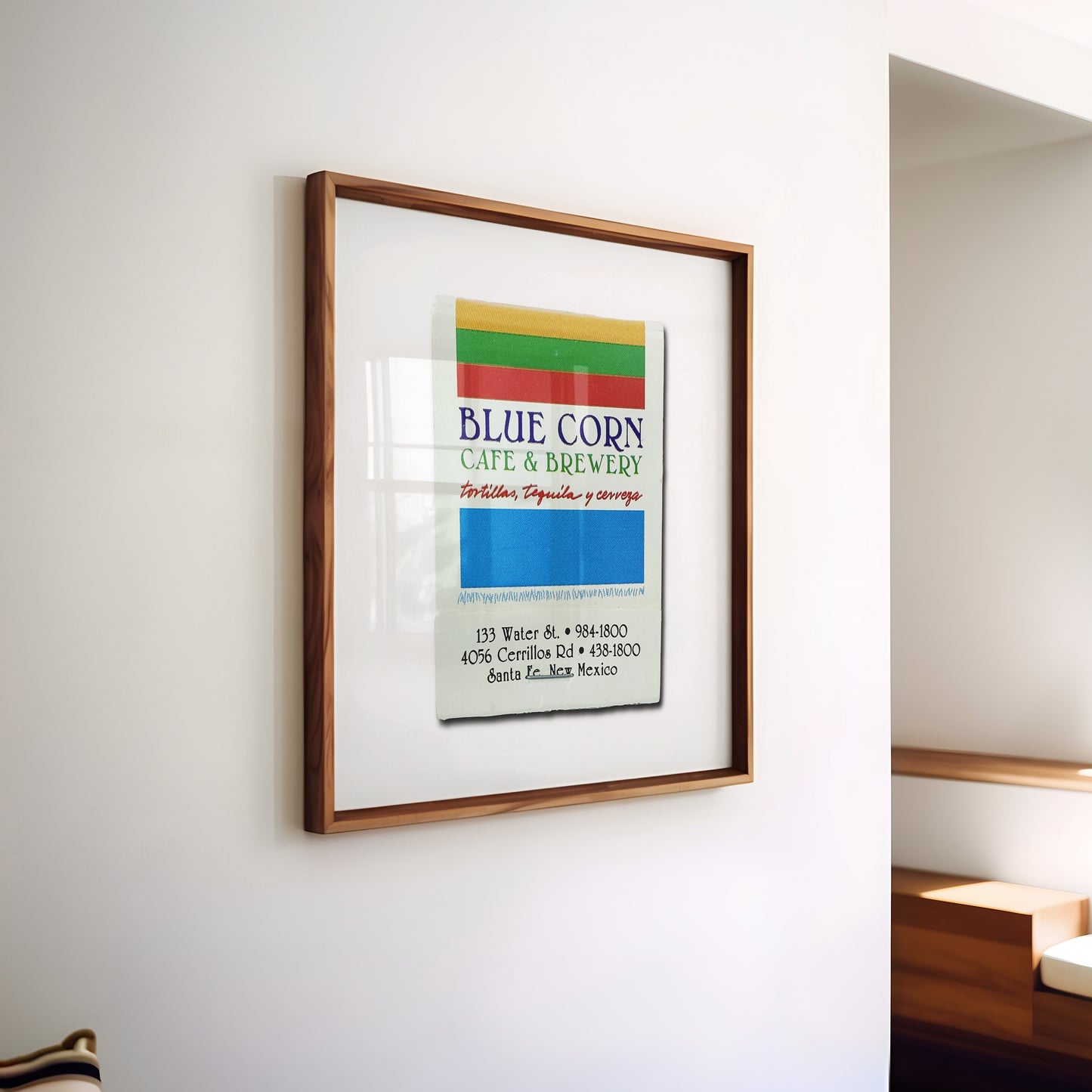 Blue Corn Cafe Santa Fe New Mexico Matchbook Photography Print