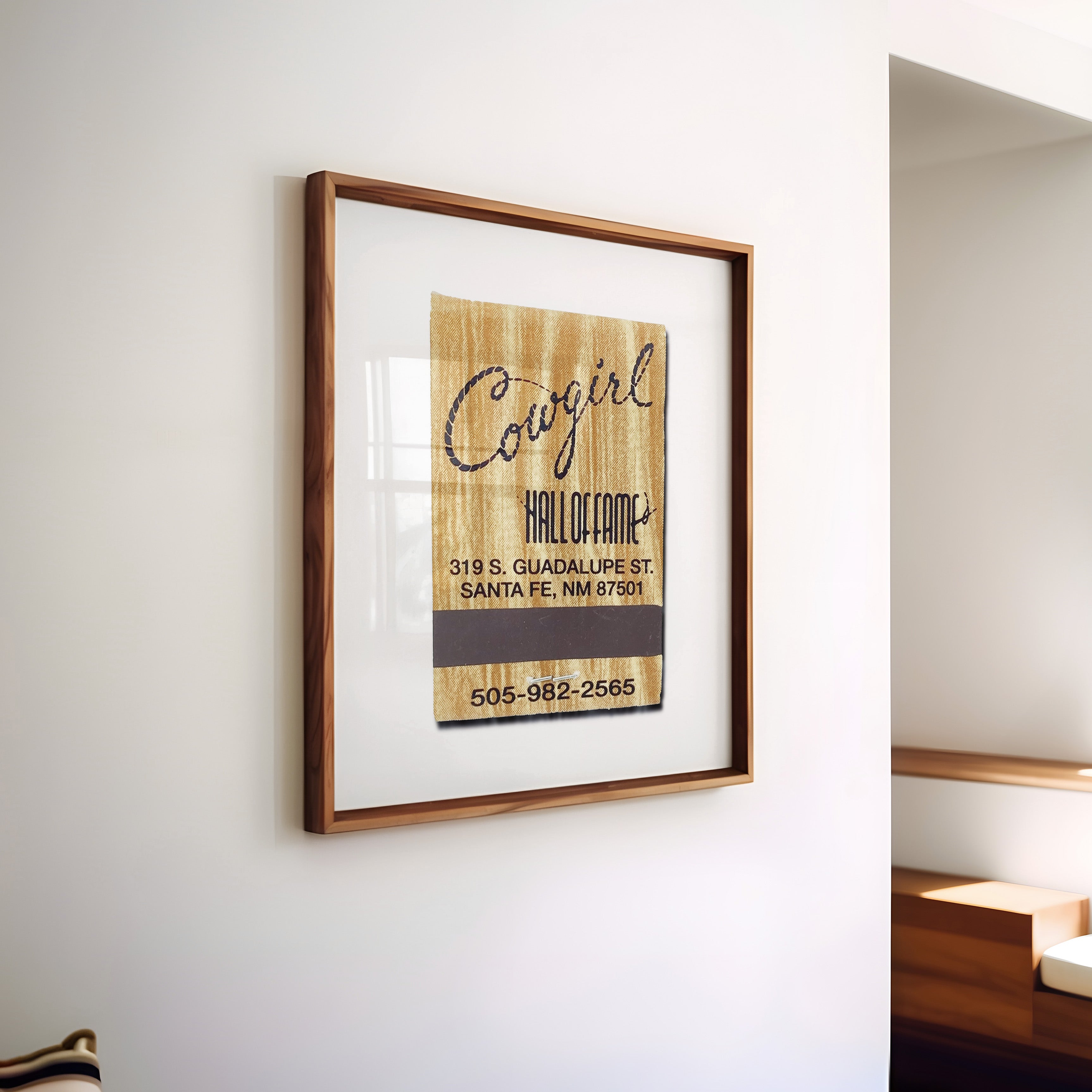Cowgirl Hall of Fame Santa Fe New Mexico Matchbook Photography Print - Tejas Country Club