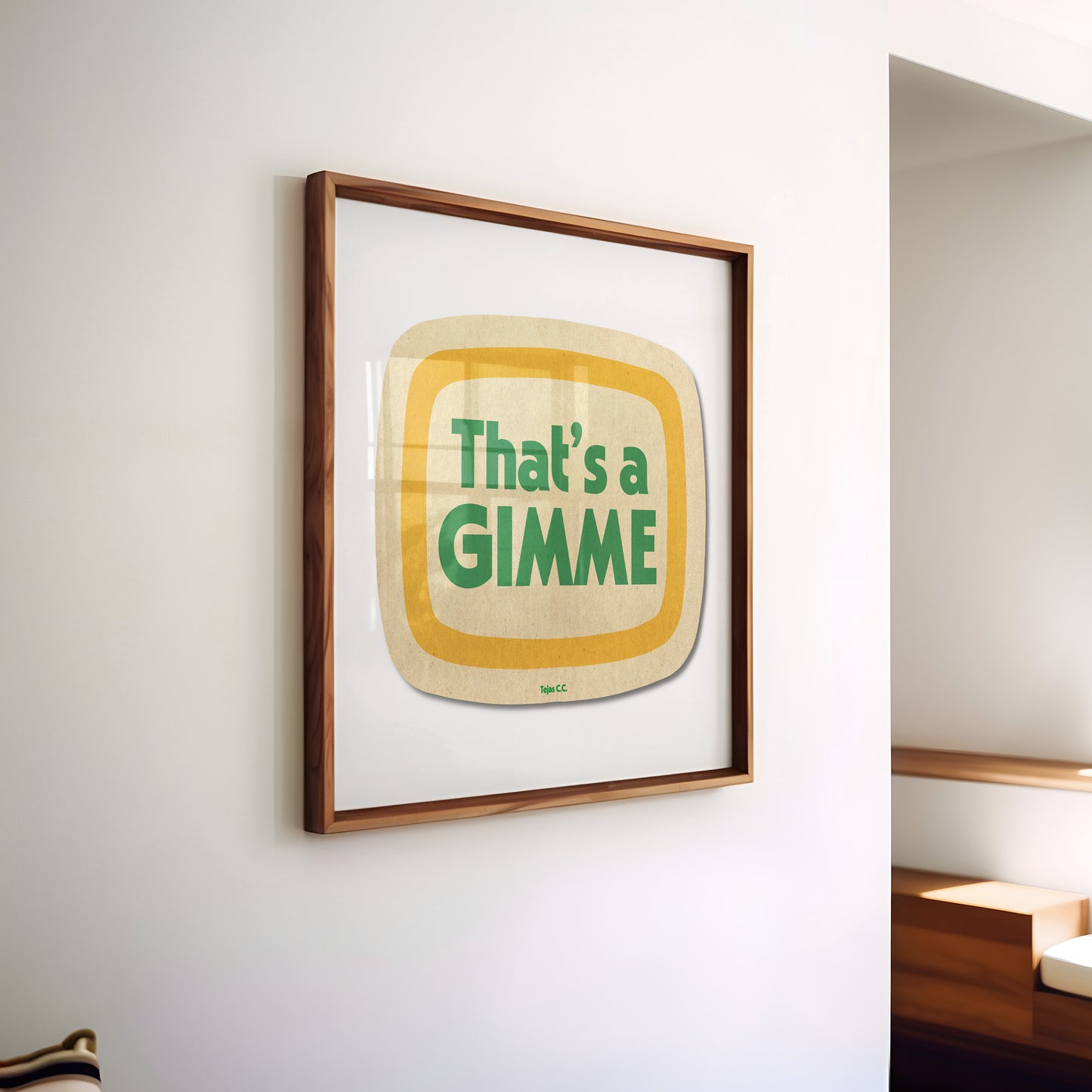 Retro That's A Gimme Golf Coaster Art Print