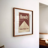 Howdy From College Station, Texas Matchbook Art Print - Tejas Country Club